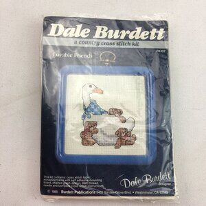 Vintage Dale Burdett A Country Cross Stitch Kit Lovable Friends White Snow Geese